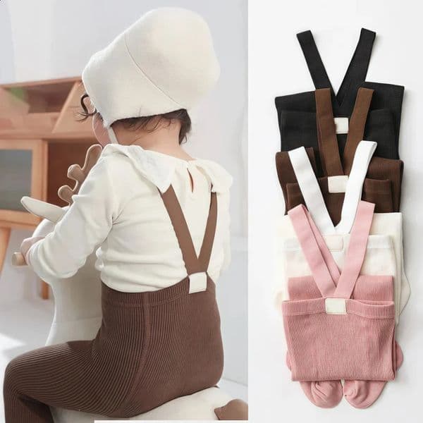 Elastic Tights for Girls Cotton Suspender Pantyhose Kids Leggings Baby Stockings Spring Autumn Infant Long Socks Toddler 260414