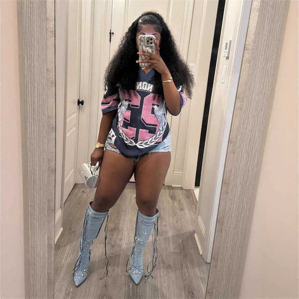 Autumn New Loose Casual Versatile Sports Style Fashion Printed Short Sleeve T-Shirt Top for Women H260414