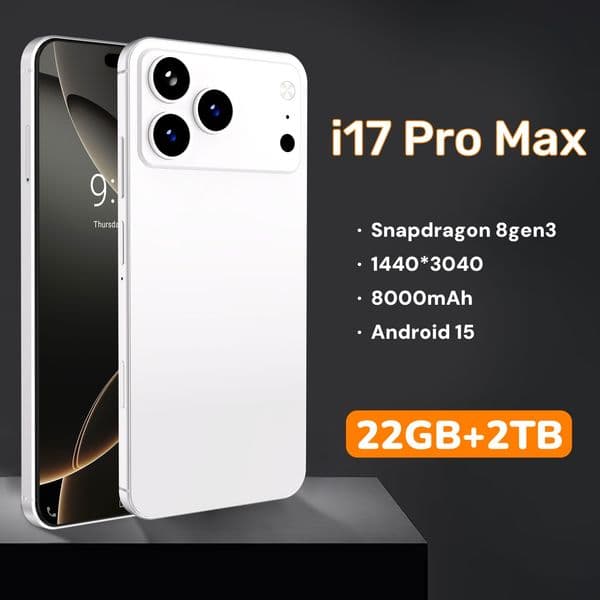i17ProMax original 5G smartphone Global version Snapdragon 8 Gen3 10-core 7.3-inch screen (Smart Island) resolution 1440*3200 50+108MP battery 8000mAh Fast Charger