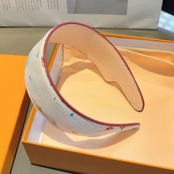 Fashion High Quality Leather Headband Women Luxury Designer Wide-sided Striped Headband All-match Hair Accessories Jewelry