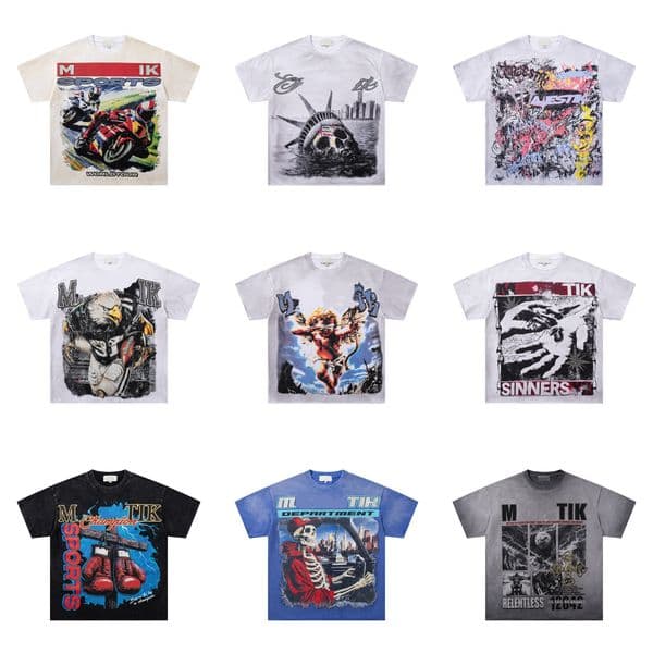 26ss men's designer T-shirt, trendy Majestiks fashion luxury T-shirt, summer pure cotton letter pattern printed men's shirt, street trend hip-hop clothing M2621