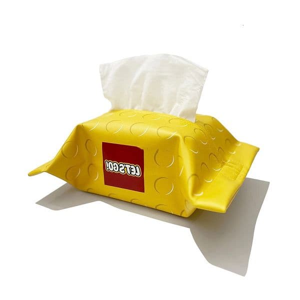 Creative Home Box for Living Room Bedroom Car Use Waterproof Leather Tissue Cover Hanging Bag