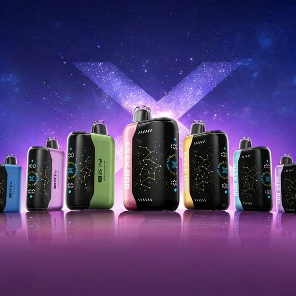 Q1-In stock Free Ship GEEK Puff 25000 PULSE X Sky screen disign Vaper 25K Puff 10 flavor available 5% Nicotine vaper USA Expect Arrive in 2-7 days