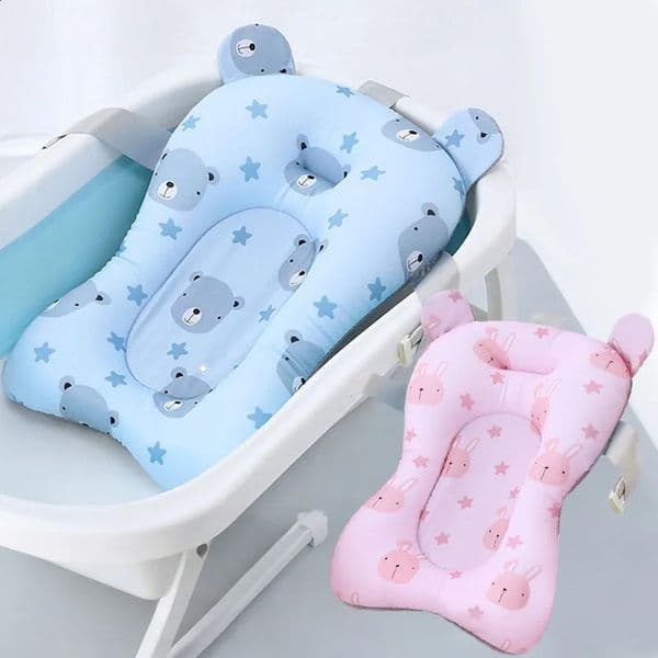 Baby Bear Shower Lying Down Stand born Bath Net Bathtub Sponge Suspended Pad Universal Soft Pillow Care Accessories 260414BY