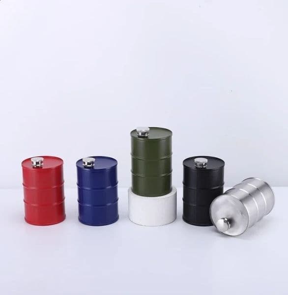 1Pc 25oz Water Bottle Drums Whisky Portable Stainless Steel Hip Flask 260415BJ