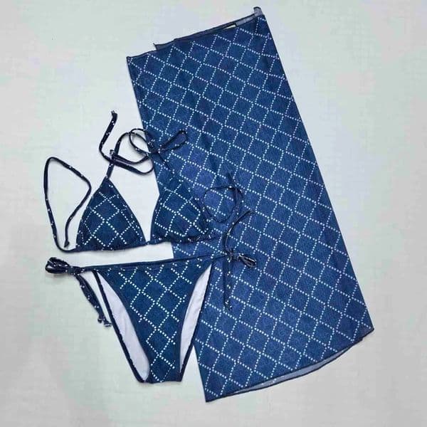 Womens Swimwear Split Sports Skirt-Style Long-Sleeved Sunscreen Swimsuit Swimming Class Thai Thin Two-Piece Bathing Suit
