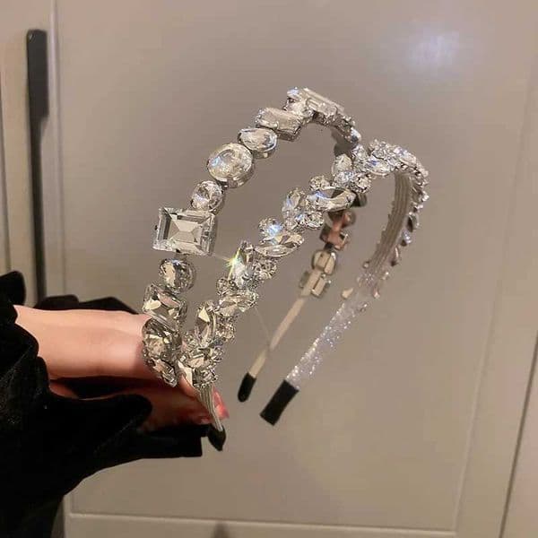 Circle Square Rhinestone Headband Flash Hair Head Party Wedding Hair AccessoriesT260416