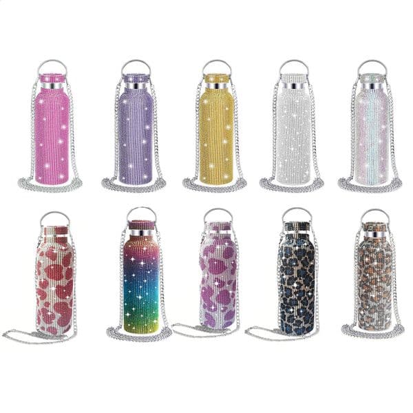 350ml500ml750ml Tumbler Insulated Cup Stainless Steel Vacuum Flask Chain Sport Bottles Party Gifts for Girls 260415