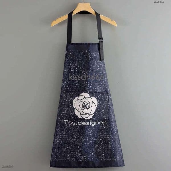 Fashionable kitchen girl, breathable restaurant apron, adult apron for milk tea shop, canvas apron-A