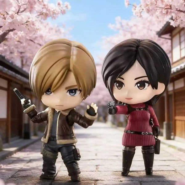 New 2761 2337 Ada Wong Leon S Kennedy Resident Evil Anime Figure Set Swappable Faces Movable Joints Action Figure For Gift Gaoxingqus_toyO5SP