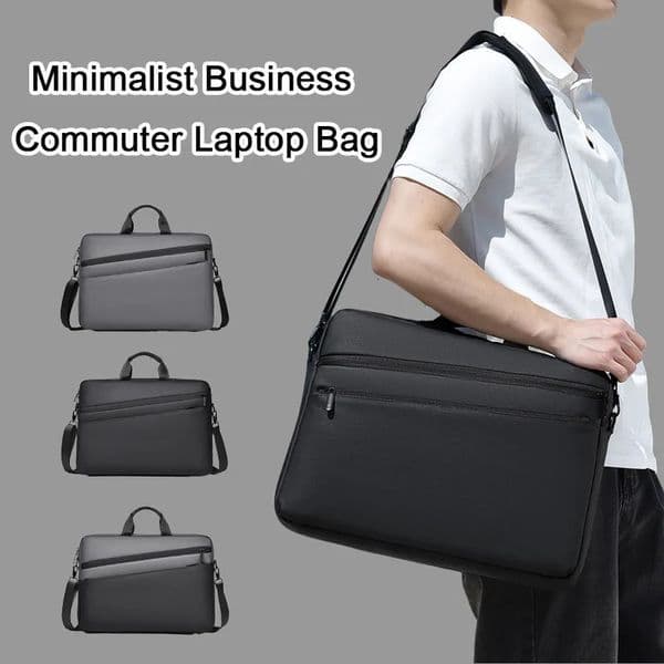 Minimalist Business Laptop Bag 156-in/17-in Mens Laptop Tote Water-Resistant Lightweight Mens Single-Shoulder Briefc260416