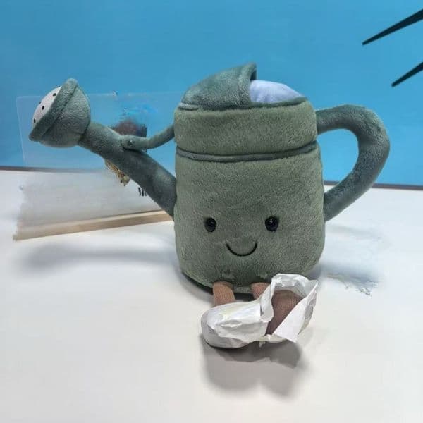 Kawaii Watering Can Pot - Small Planter for Succulents, Funny Valentine's Gift for Her Him