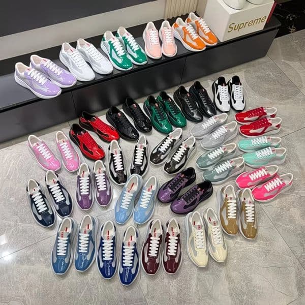 P Desginer Shoes Fashion Casual Sneakers for Men Women Low-top Leather Skate Shoes Non-slip Comfortable Breathable Tennis Shoes Various Colors Plus Size 35-48