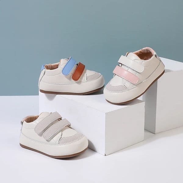 0-5 Years Baby Shoes For Boy Leather Toddler Children Barefoot Shoes Soft Sole Outdoor Kids Tennis Fashion Girls Sneakers 260415