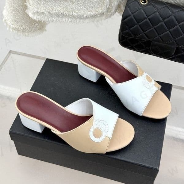 2026 Women's Suede Metallic Mix Mules - Logo Detail, Block Heel, Multi-Colors, Luxury Comfortable, Cushioned Footbed, Ideal for Daily/Leisure/Street Matching-4