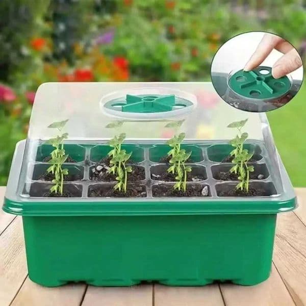 Luxury Designer Decor Luxury Designer Decor Seedling Starter Trays 12 Cells Per Humidity room Room Adjustable Plant Germination Kits Garden 55