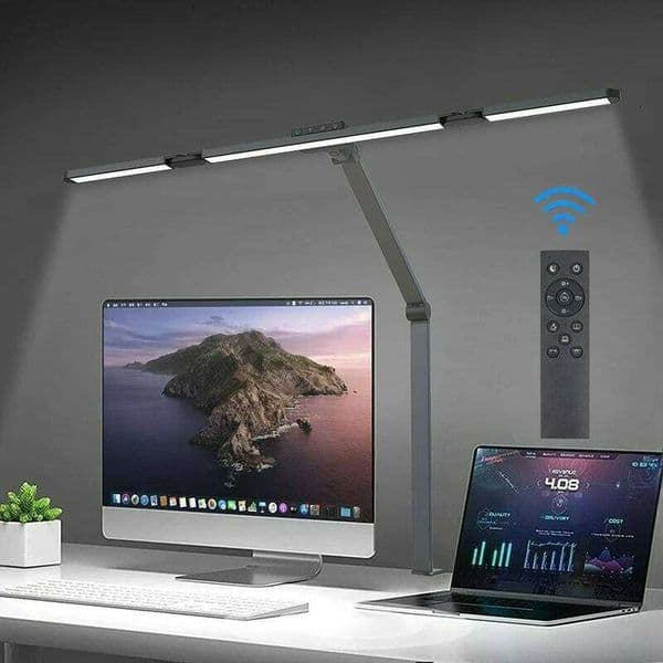 LED Clamp Remote Dimming 24W Ultra Bright Desk Lamp for Home and Office Architects Paired with Ambient Lighting 26W0416