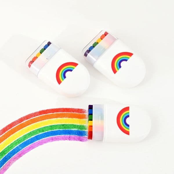2PCs Rainbow Crayon Paint Rainbow Birthday Party Colourful Theme Party Accessories Party Family Costume Gift Pocket Size 260416