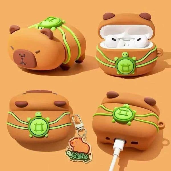 For AirPods 4 Case 3D Cartoon Capybara Creative Earphone Case for AirPods Pro 1 2 3 Cartoon Silicone Cover for AirPods Pro 2 S26415