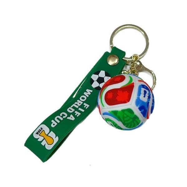 Keychain 2Pcs Creative World Cup Football Cartoon Car Doll Keyring For Women Universal Backpack Pendant Gift