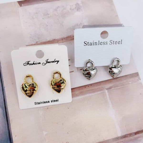 CNC Luxury Girls branded designer pink green big heart T stud 316L Stainless Steel 18k Gold silver women letter earrings wedding jewelry birthday gift match clothes