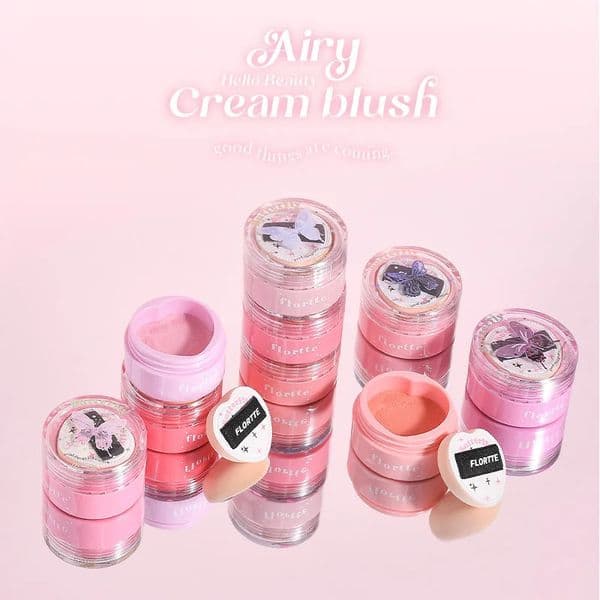 FLORTTE Single Vitality Blush Complexion Natural Translucent Long-Lasting Non-Flying Powder 260415