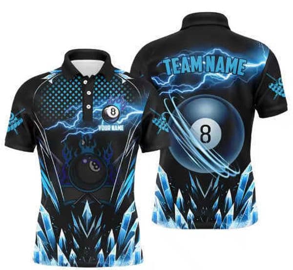Trendy billiard pattern men's summer casual short-sleeved 3D printed name Polo shirt loose and breathable T-shirt short sleeve L260416