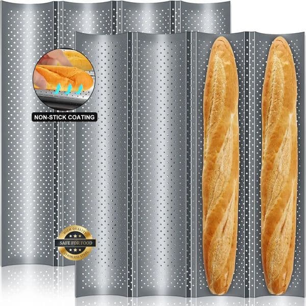 Baguette Pan French Bread Baking Mould Bakeware Groove Waves Mold Cake Oven Pastry Tray Dishes Cooking Accessories Toaster Tool 260415BJ