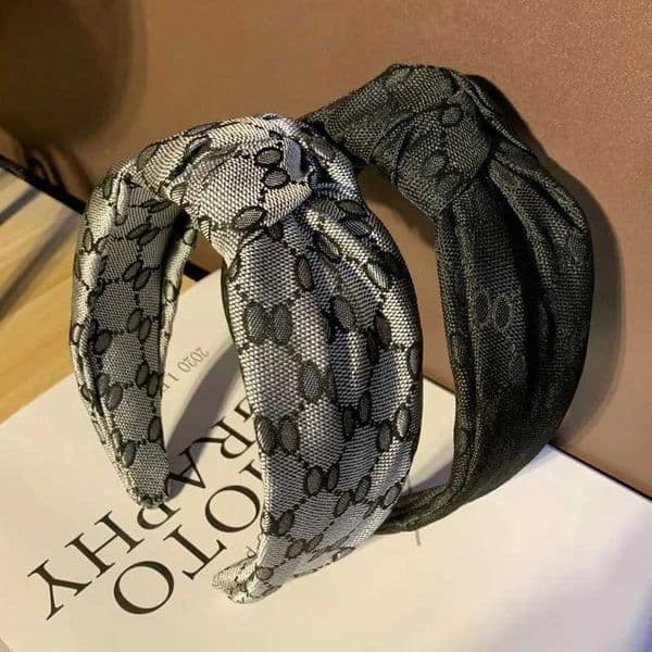 Wide Knotted Headband for Women - Retro Print Hairband for Washing Face Skincare Daily Fashion AccessoryT260416