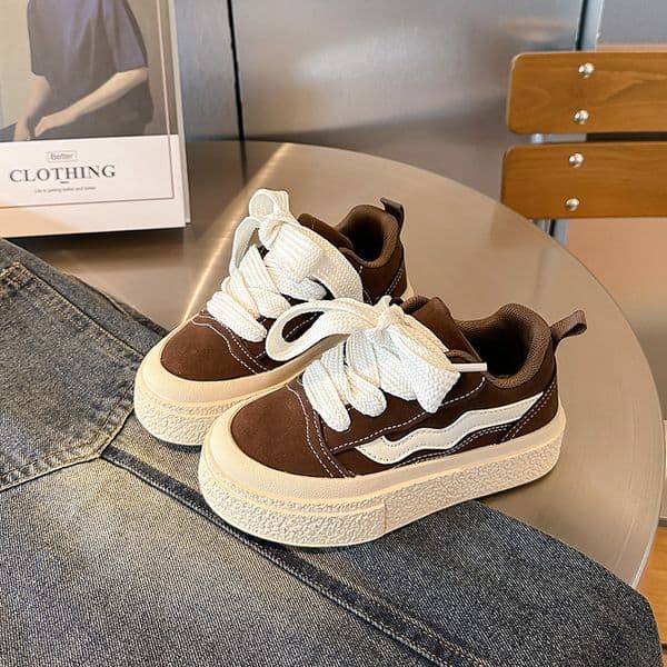 2026 new Girls' skate shoes children's shoes with soft soles casual shoes for kids boys' versatile casual non-slip sports shoes