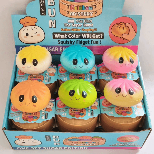PU Aanime Pattern Big Bun Kneading Simulation Blind Box Dumpling Slow Rebound Decompression Toy Wholesale