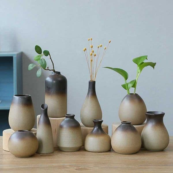 Ceramics Vase Irregular Flower Vase Tabletop Ornament Flower Plant Holder Flower Bottle Aesthetic Vase Home Decoration L260516