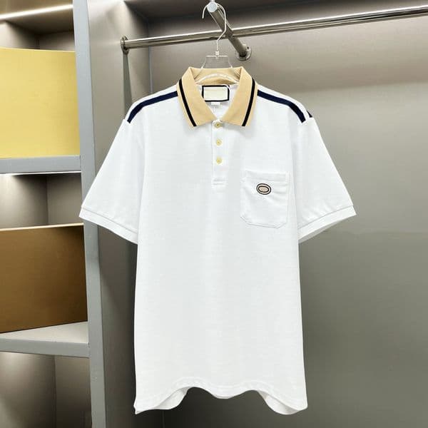 High quality designer men's T-shirt, polo shirt, embroidered classic fashion short sleeved shirt, daily casual versatile style