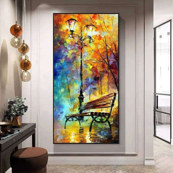 Abstract Streetlight Bench Canvas Painting Living Room Decor Bedroom Wall Art Posters For Home Decoration 26H0416