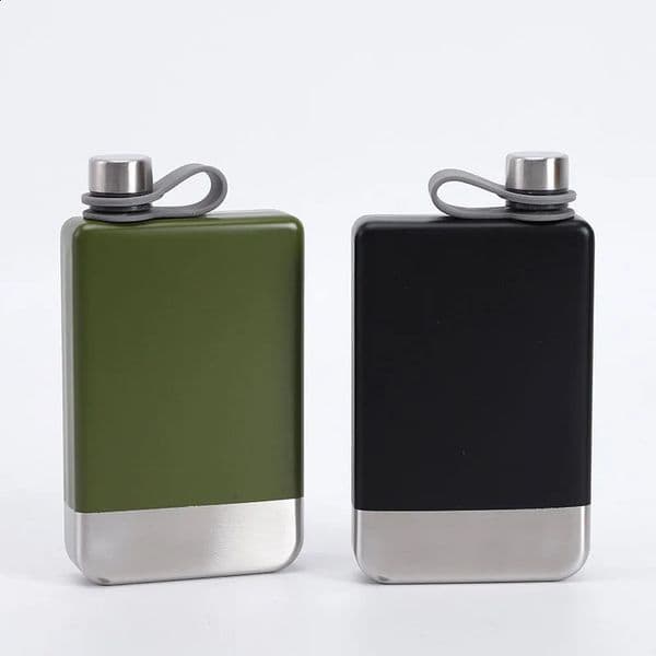 9oz Portable 304 food grade SS Flagon Whiskey Vodka Wine Pot Hip Flask Set Alcohol Drinking pocket Bottle outdoor camping 260415BJ