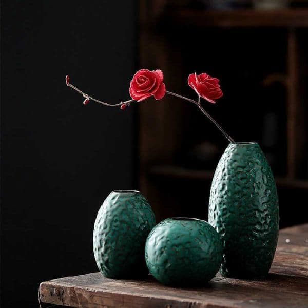 Vintage Vase Hydroponic Green Plant Simulation Flower Desktop Utensils Living Room Office Decoration Ornaments L260516