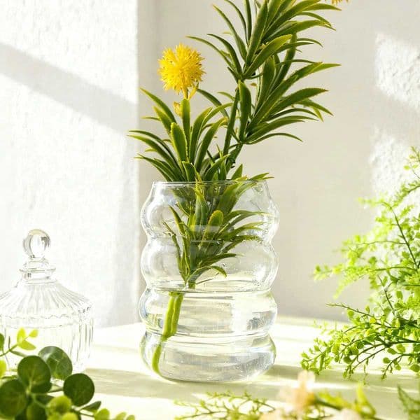 1PC simple glass vase French flower arrangement hydroponic decorative vase suitable for home desktop decoration L260516
