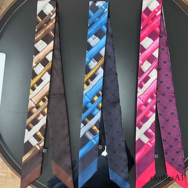 Spring and autumn versatile long for women, belt, headband, streamer, faux silk small neck scarf, bag handle strap, scarf