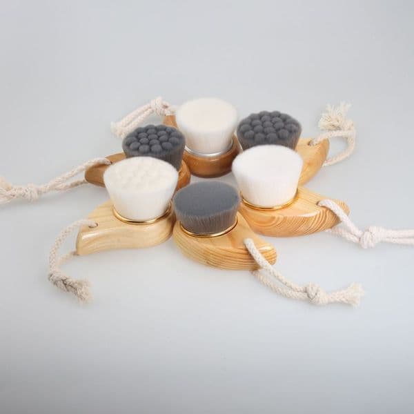 Soft Mild Fiber Wooden Handle Facial Cleansing Brush Face Pore Deep Cleansing Face Cleaning Washing Brush Skin Care Tools 50pcs