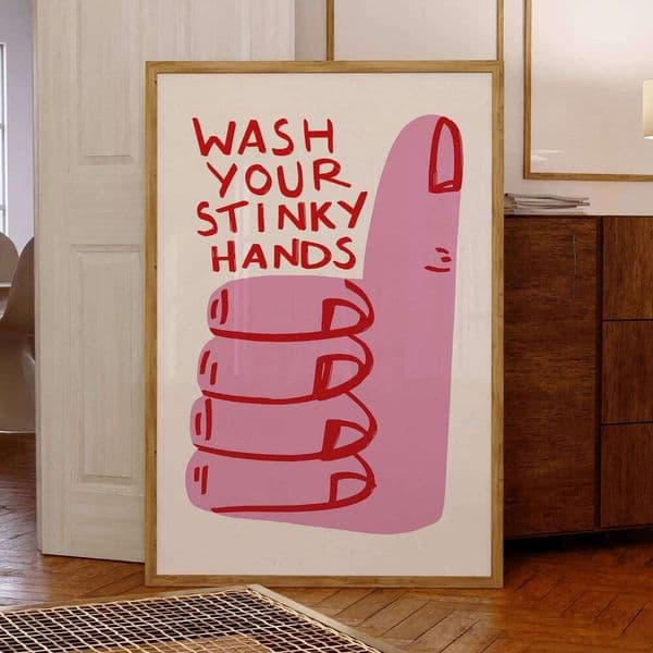 Modern Wash Your Stinky Hands Wall Art Prints Canvas Painting Poster Picture For Living Room Bathroom Home Decor Gift 26H0416
