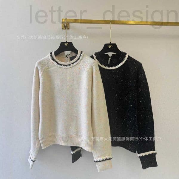 Designer Women's Knits & Tees CH brand Top class early spring new model color woven round neck pullover knitted long sleeve AIAB