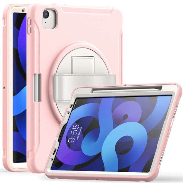 11 silicone anti-drop tablet case with genuine leather hand strap, iPad Pro 12.9 full protection cover