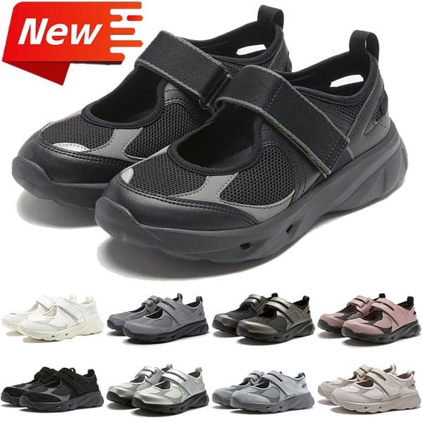 New Women Breeze Mary Jane Dress Shoes Designer Loafers Sneakers Classic Black Iron Grey Light Pink Silver Metallic Womens Classic Sneaker Fashion Outdoor Shoes