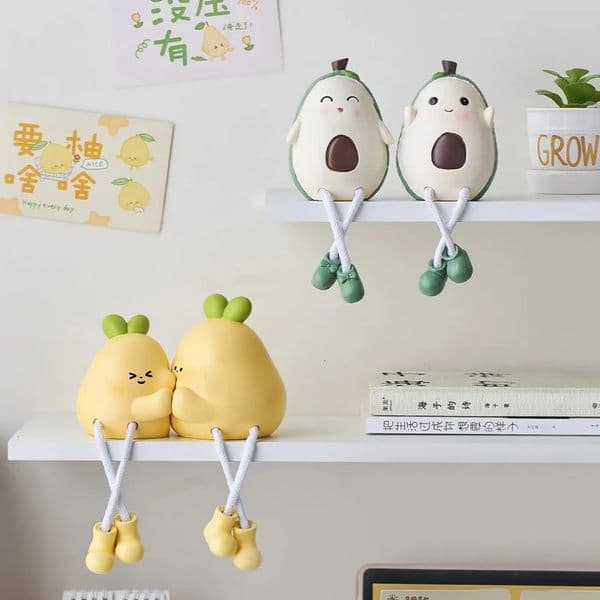 Luxury Designer Decor Cute Cartoon Desktop Dangling Doll Ornaments Shelf Sub-Decorations Living Room Bedroom Bookshelf Study Small Furnishings gift set Decorati 6