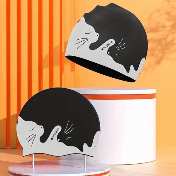 Womens Silicone Swimming Cap Waterproof Ear Protectors Adult Plus Size No Strangulation Fashion Swimming CapZ260415L13Z