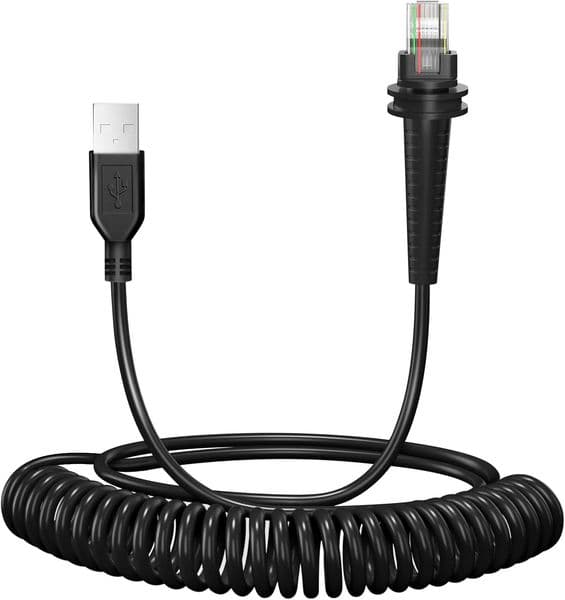 16.4ft Scanner Cable RJ45 Coiled Scanner Cable for Honeywell 1200G Cable 1202G 1250G 1300G 1400G 1500G 1900G-HD 1452G 1911i 1980i 1981i-FR CBL-500-300-S00 USB Cord