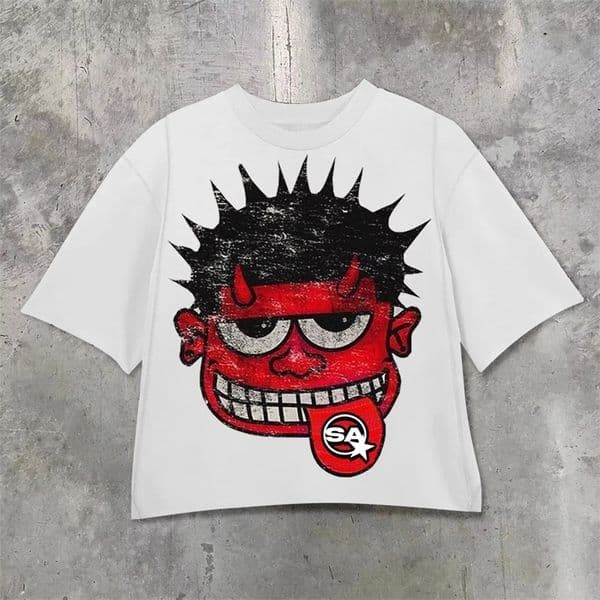 Y2K Vintage Clothing Retro Classic Graphic Printed Loose Short Sleeve Harajuku Gothic Casual Oversized Cotton T Shirt Men Women 260318CJ