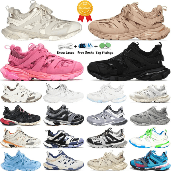 Designer Men Casual Shoes Track 3.0 7.0 7.5 Women Sports Sneakers Triple Sock White Black Leather Trainer Nylon Loafers Printed Luxury Platform Shoe