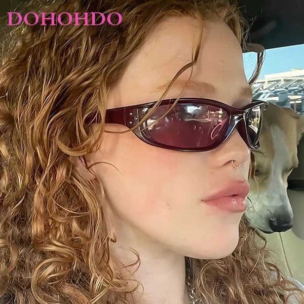 2025 Luxury Brand Design Retro Candy Color Y2K Punk Sunglasses Women Fashion Rivets Outdoor Sports Punk Men TrendSun Glasses J260417