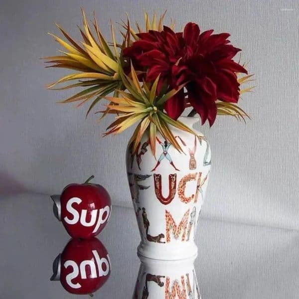 Luxury Designer Decor Vases Decor - Unique Alphabet Ceramic gift set Vase, Creative Flower Pot, Super Cool Decorative Modern Vases, Trendy Desktop Ornament For 7